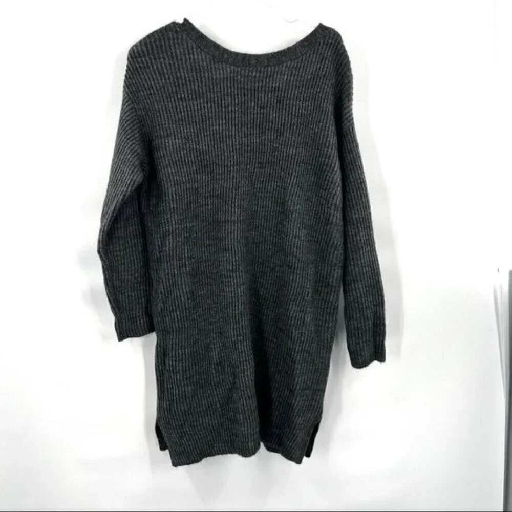 J. Crew alpaca blend grey long sweater M